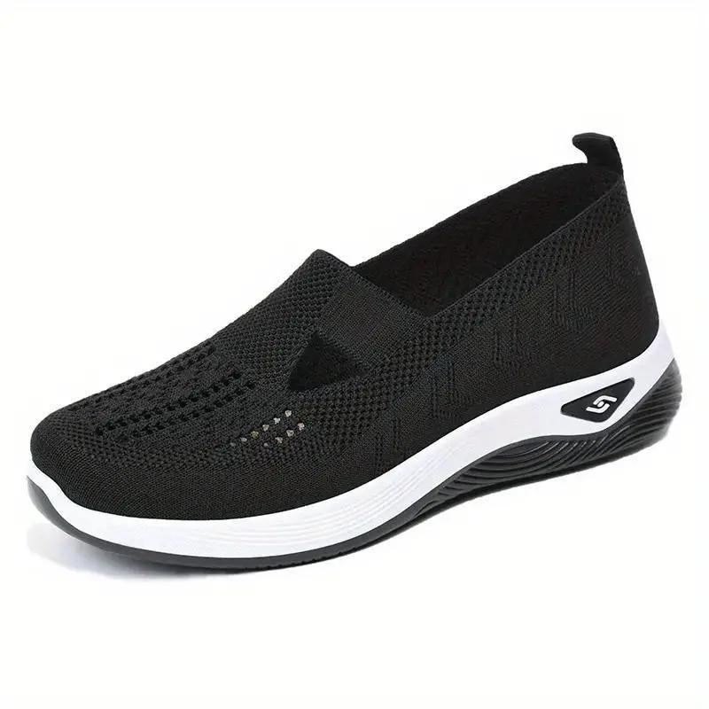 Slip-On Sneakers - Breathable Knit, Lightweight, Comfortable-Shoes-Marais Paris-Noir-36-Marais Paris