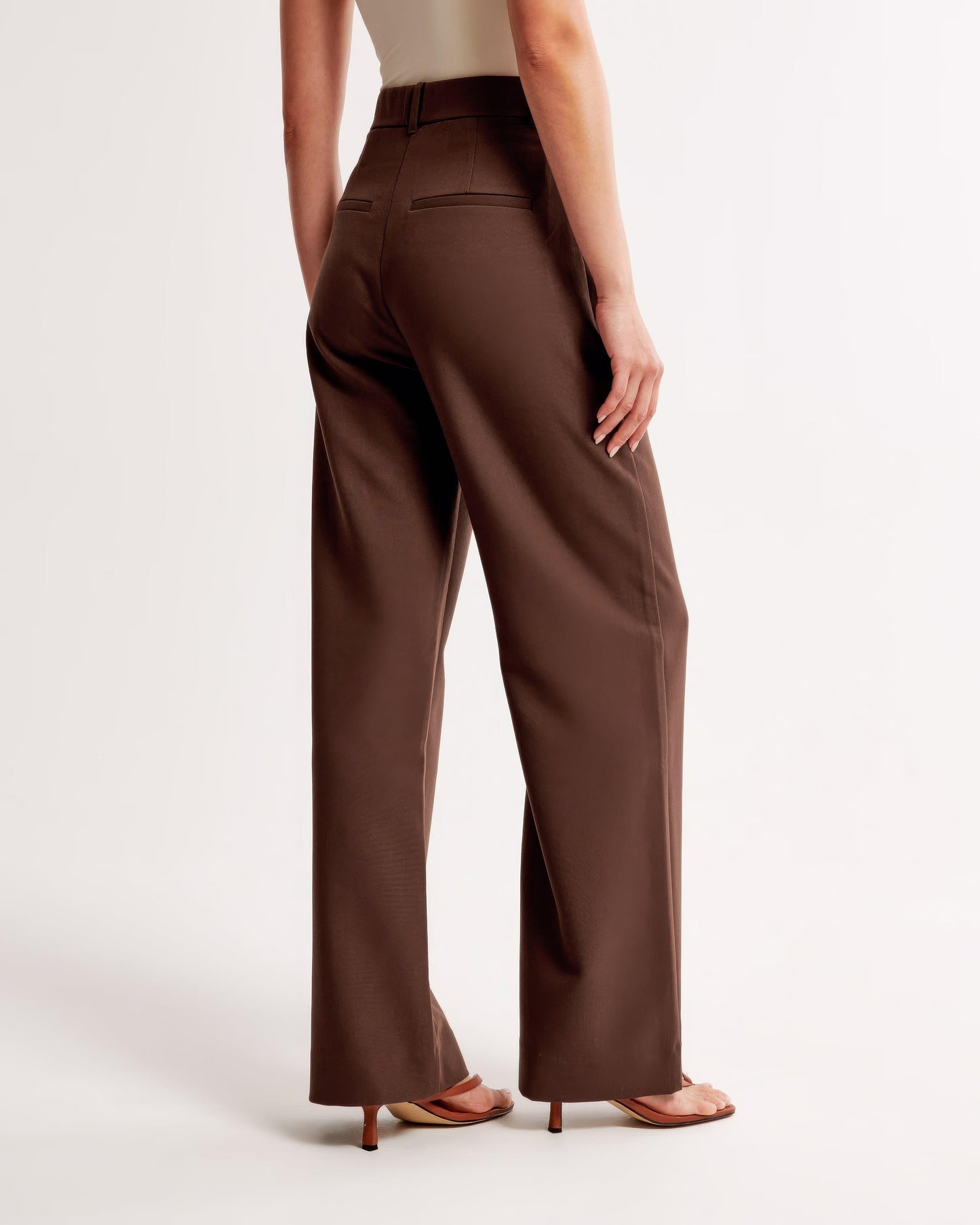 Pantalon Jambe Large Taille Haute Coupe Moderne-Pants-Marais Paris-Marais Paris
