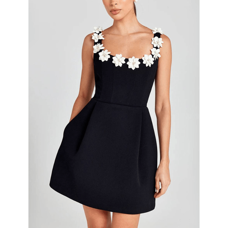 Marais Paris Robe Chic à Fleurs pour Soirées Élégantes-Women Dress-Marais Paris-Marais Paris