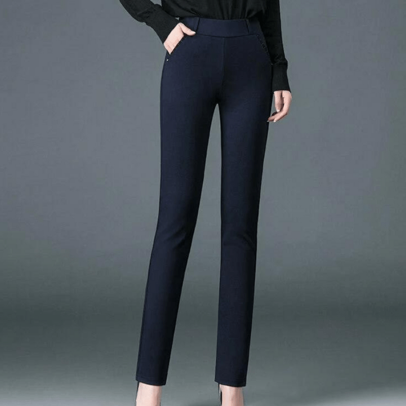 Pantalon Tailleur Élégant pour Femmes - Style Chic et Professionnel-Women Pants-Marais Paris-Bleu Marine-S-Marais Paris