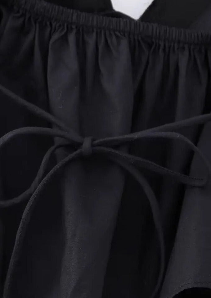 Haut Peplum Fleuri - Bretelles Spaghetti, Ornements Strass-Marais Paris-Marais Paris