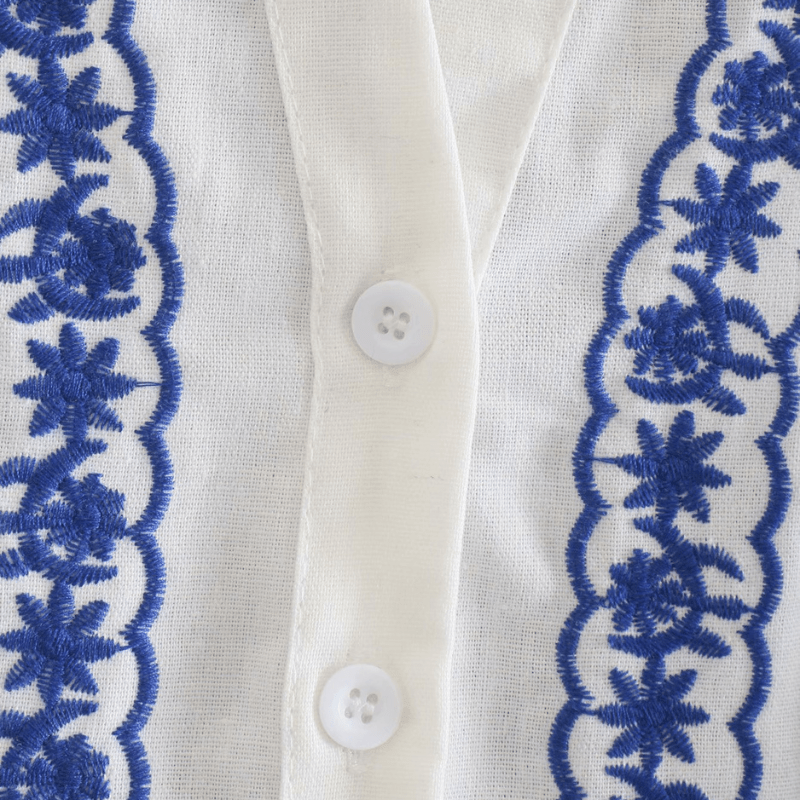 Veste Boho Élégante avec Broderies Florales-Women Cardigans-Marais Paris-Marais Paris