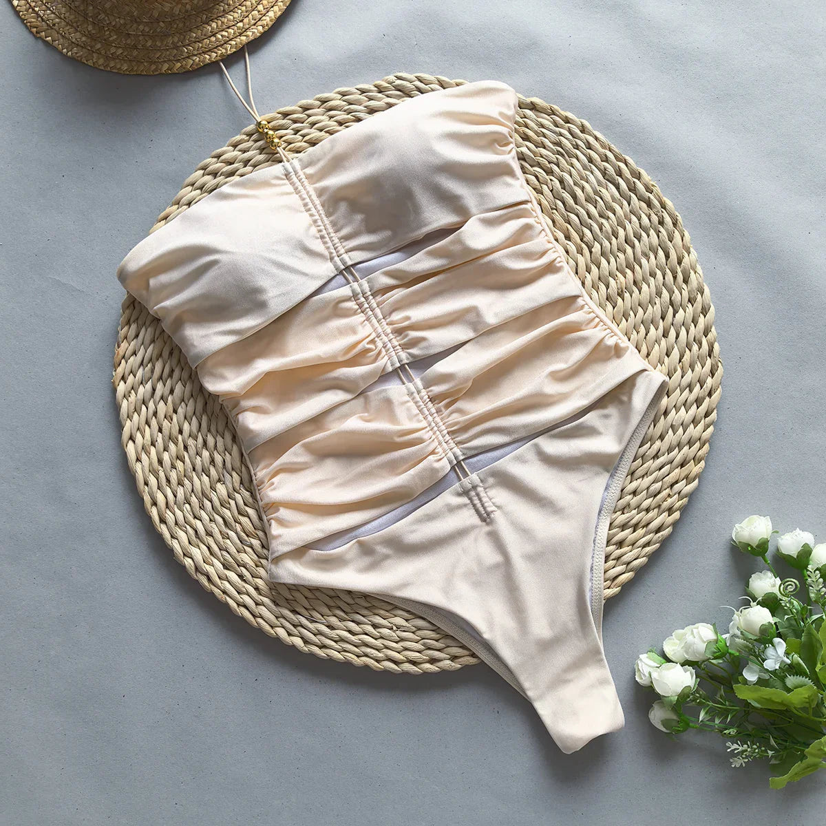 Femme Maillot de Bain Une Pièce Bandeau Découpe Taille Haute-83762-31fce541-64d2-4112-a432-f6c70e669bca