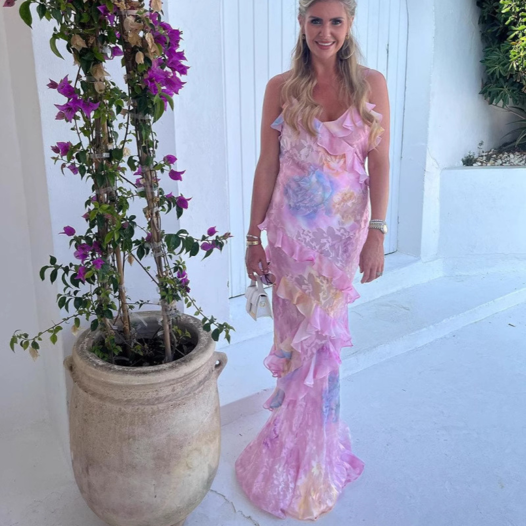 Robe Fluide Sans Manches – Bretelles Fines & Volants