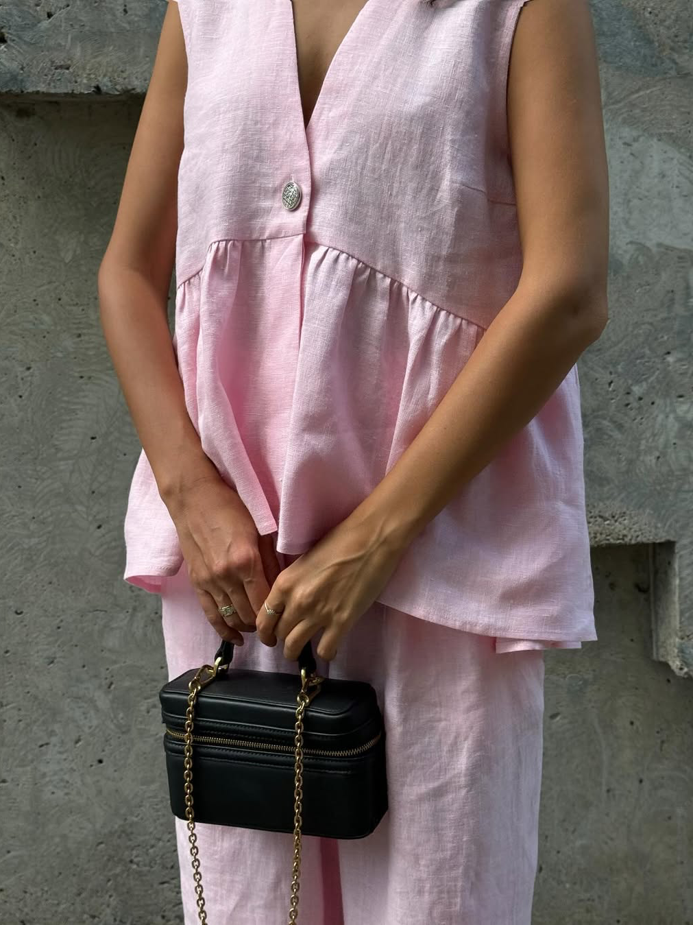 Marais Paris Ensemble Deux Pièces Femme – Lin Léger, Haut Sans Manches Col V & Pantalon Large-83272-4bbf5cd4-b085-4c5a-92d3-34eeb6c17a94