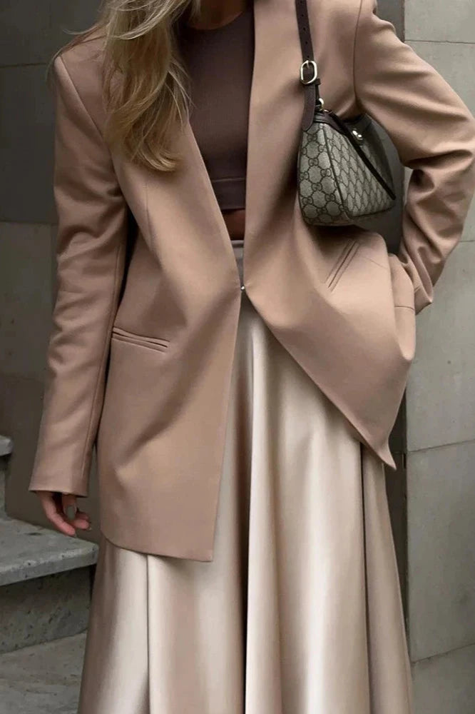 Jupe Longue Taille Haute Fluide - Élégance Soirée-Skirts-Marais Paris-Marais Paris