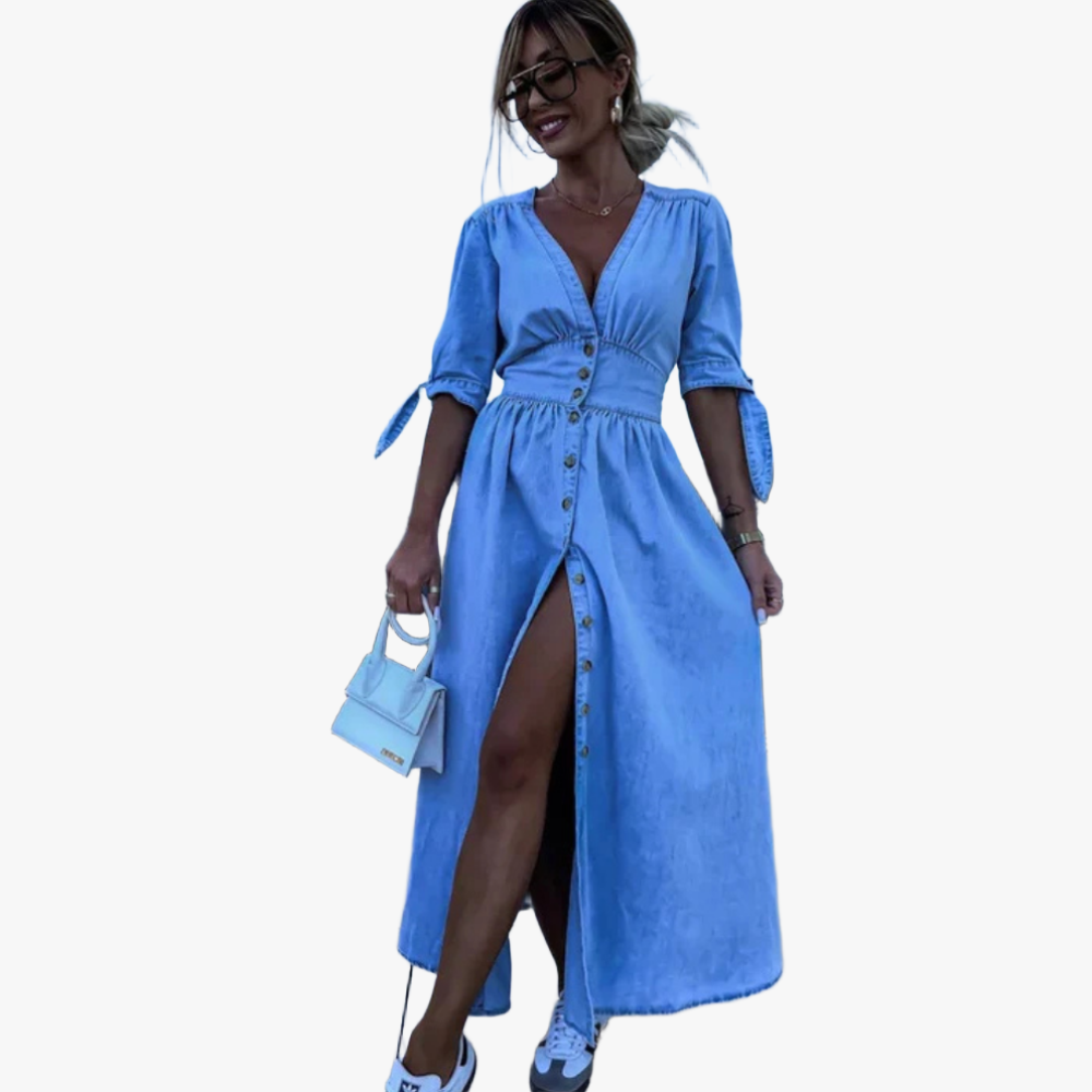 Robe Maxi Chic avec Détails Féminins - Élégance Décontractée-Marais Paris-Marais Paris