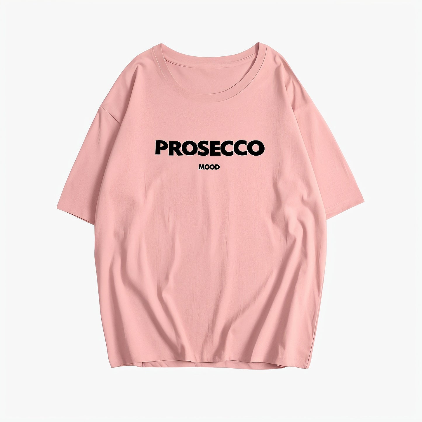 T-shirt Femme Graphique Prosecco Mood - Coupe Décontractée-Marais Paris-Rose-M-Marais Paris