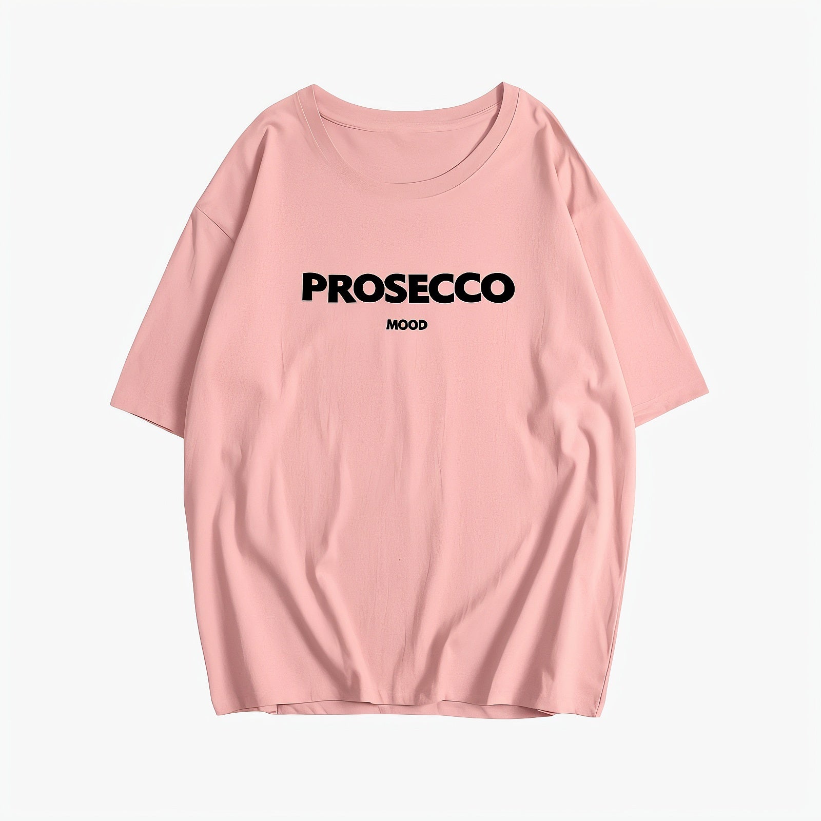 T-shirt Femme Graphique Prosecco Mood - Coupe Décontractée-Marais Paris-Rose-M-Marais Paris