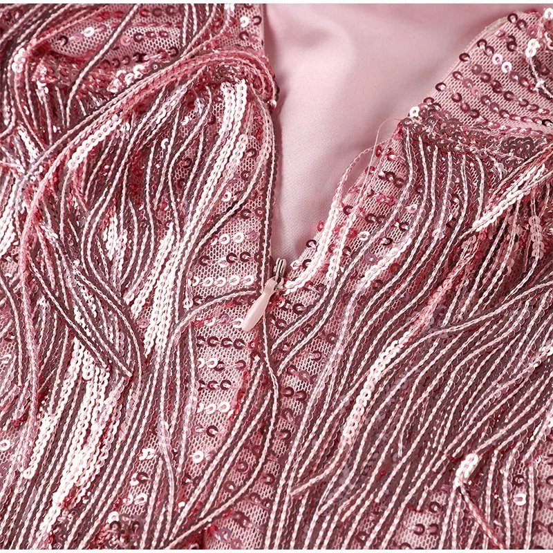 Mini-Robe Femme – Franges, Plumes, Bretelles Fines-83329-5d35694e-b51c-4f43-9594-f07b07829713