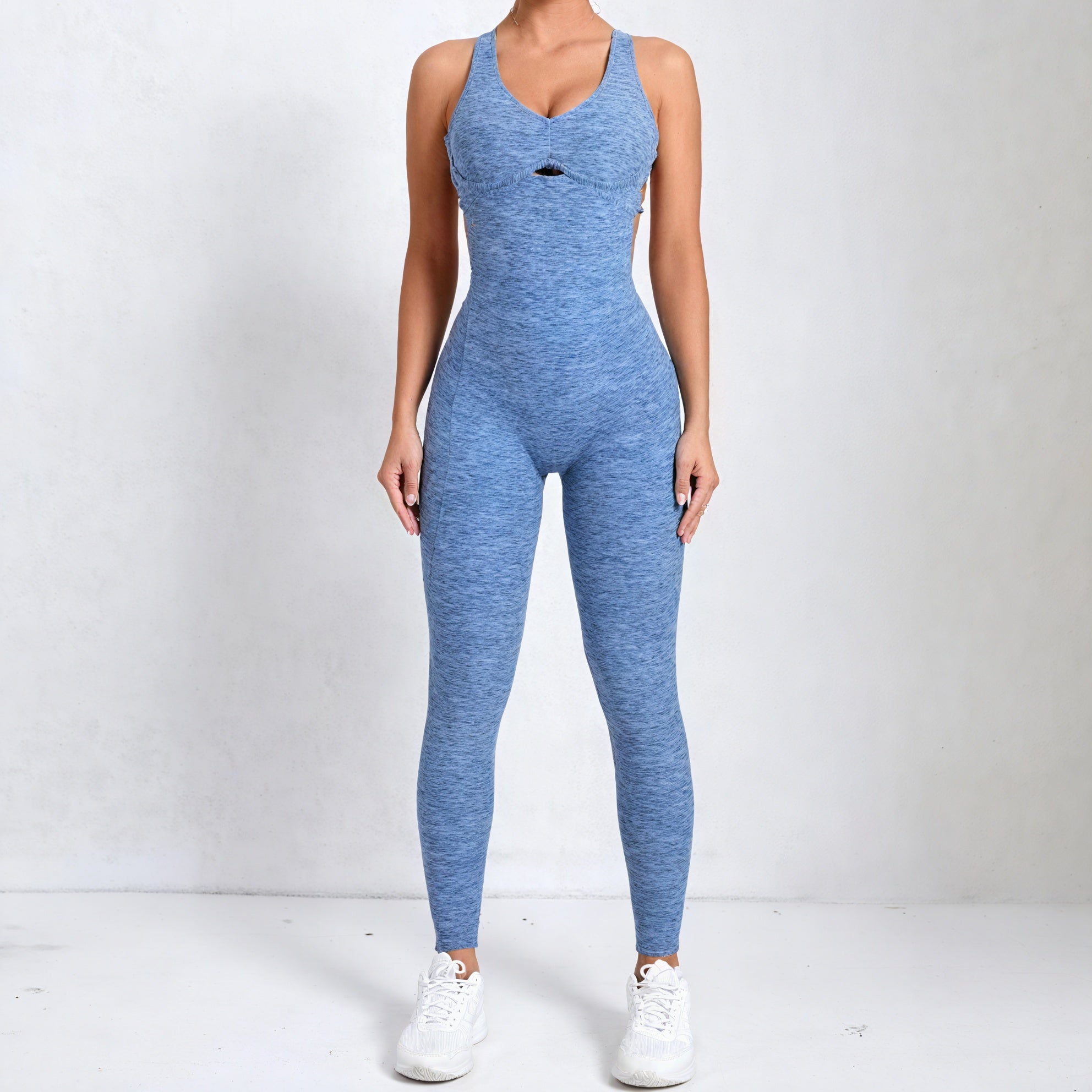 Ensemble Actif Femme - Soutien-gorge et Leggings Taille Haute-Jumpsuits-Marais Paris-Bleu Clair-S-Marais Paris