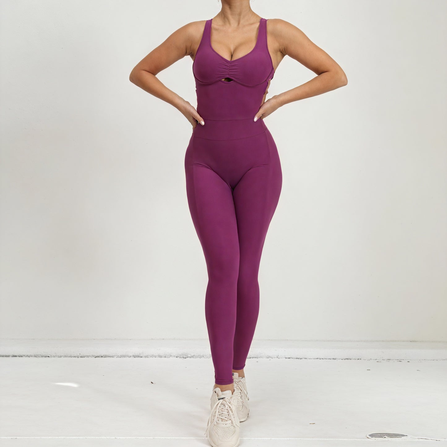 Ensemble Actif Femme - Soutien-gorge et Leggings Taille Haute-Jumpsuits-Marais Paris-Violet-S-Marais Paris
