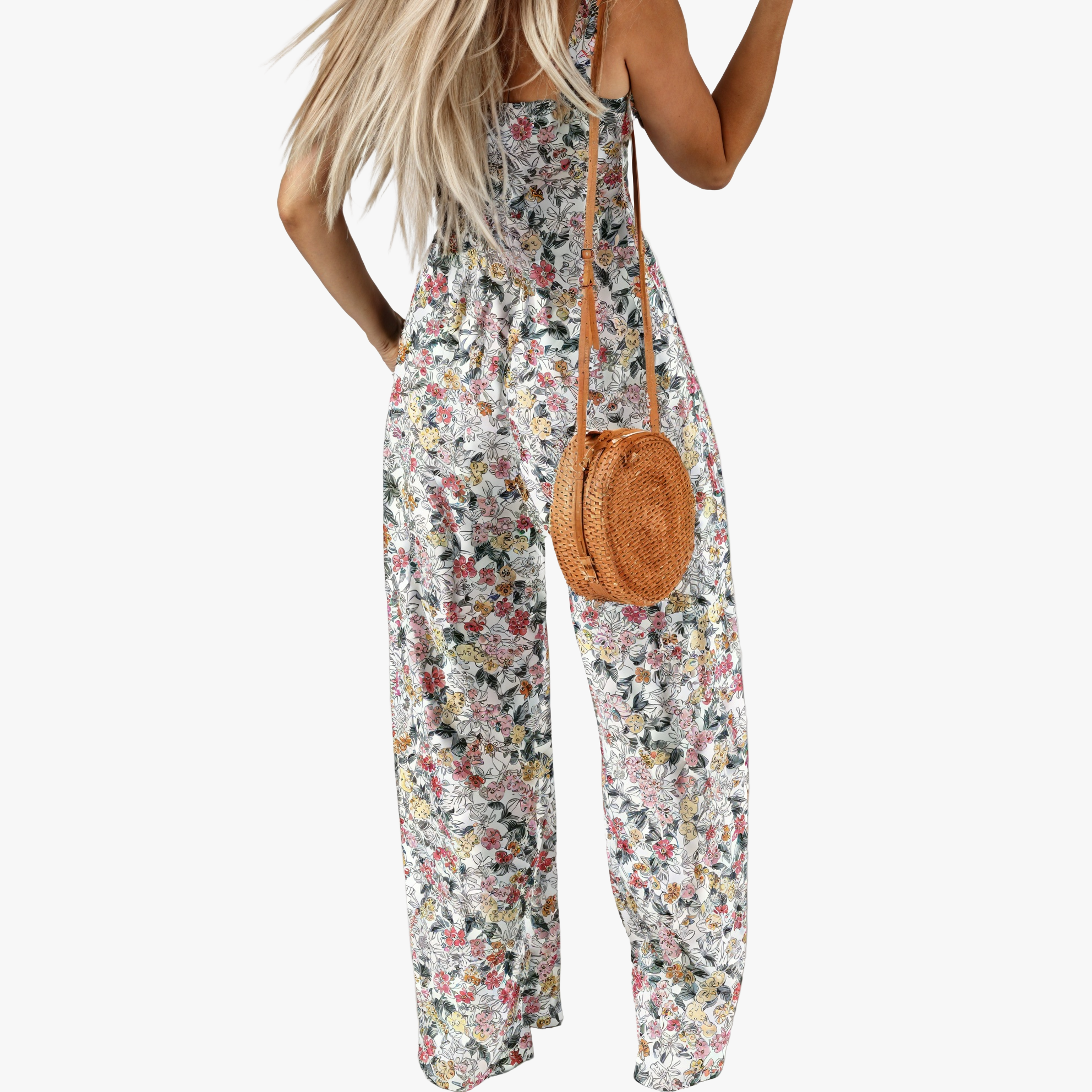 Robe Femme Élégante à Imprimé Floral et Poches-Women Jumpsuit-Marais Paris-Marais Paris