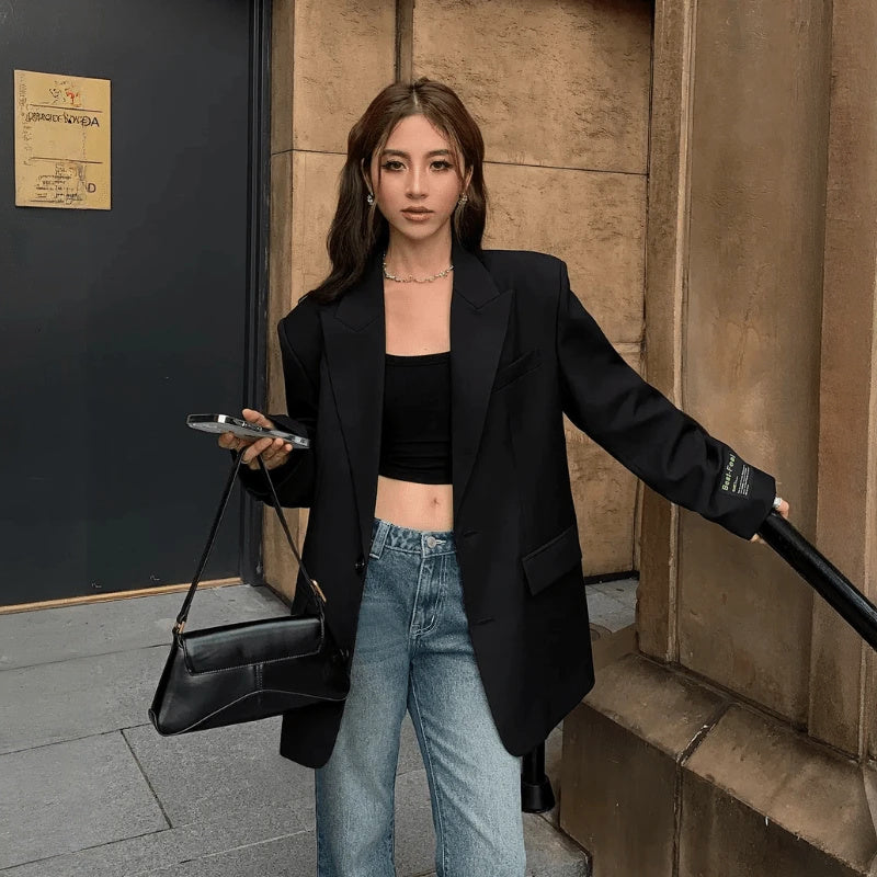 Blazer Oversize Chic et Moderne - Décolleté en V-Women Jackets-Marais Paris-Marais Paris