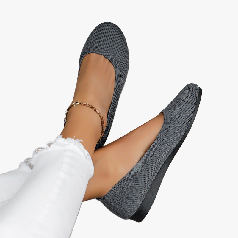 Chaussures d'été pour femme - Ballerine en toile - Chaussures de danse - Chaussures d'entraînement avec semelles souples - Chaussures de ballet décontractées - Chaussures de danse avec roulettes