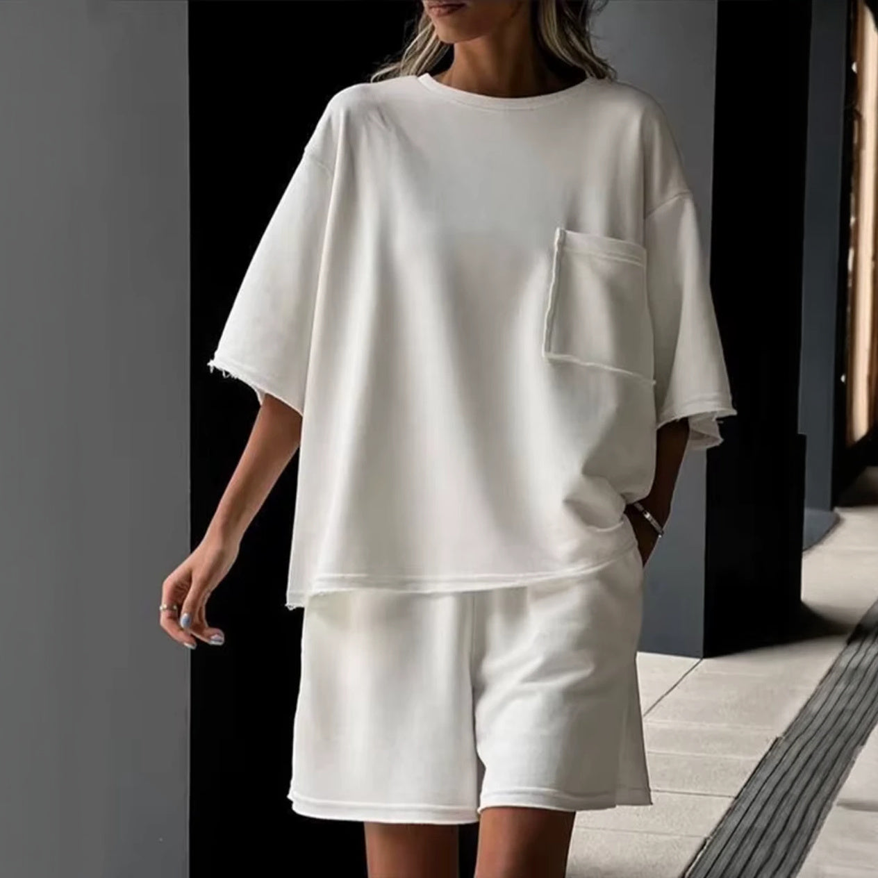 T-shirt Oversize Minimaliste pour Femmes - Confort et Style-Marais Paris-Blanc-S-Marais Paris