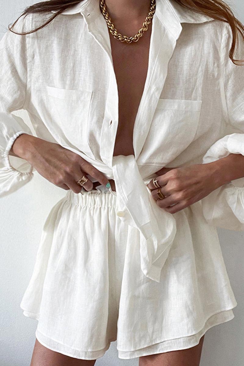 Ensemble Deux Pièces Femme - Haut Boutonné, Short Taille Haute-Sets-Marais Paris-Marais Paris