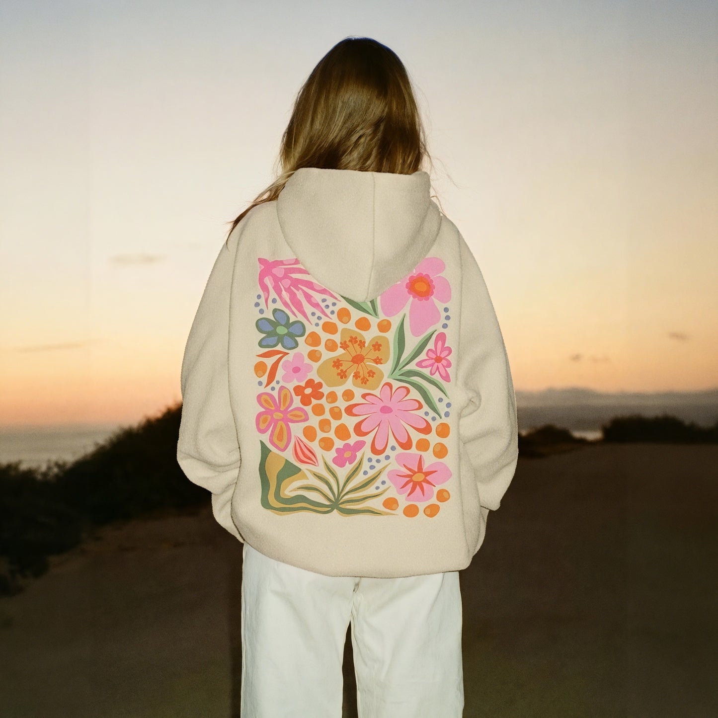 Veste à Capuche Femme avec Motif Floral Marais Paris-Hoodie-Marais Paris-Floral-S-Marais Paris