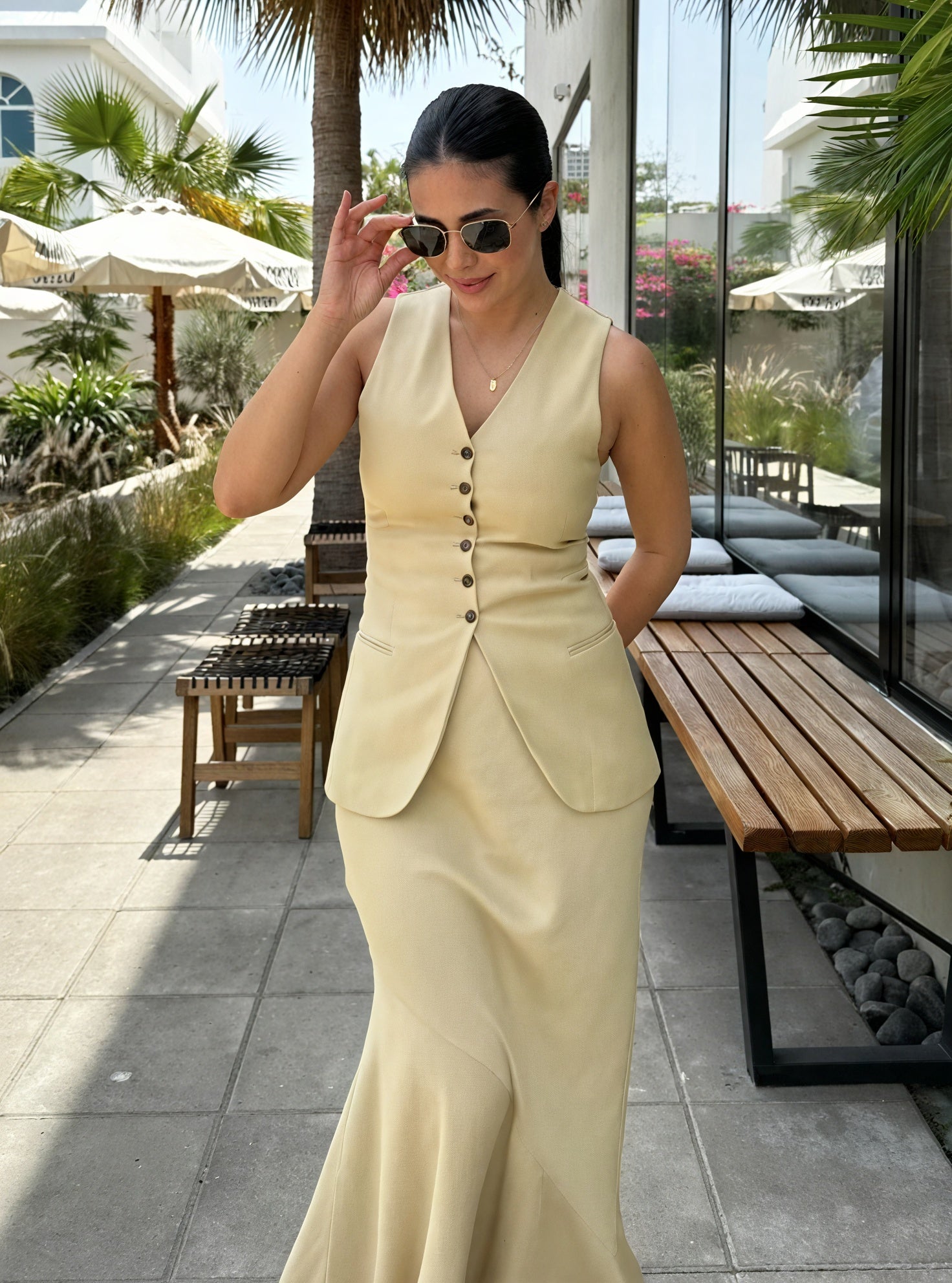 Gilet Tailleur Femme - Coupe Ajustée, Boutons Décoratifs-Marais Paris-Marais Paris