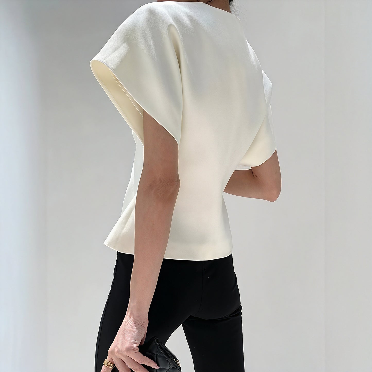 Top Structuré Femme - Coupe Cache-Cœur, Manches Larges-Falling for Autumn-Marais Paris-Marais Paris