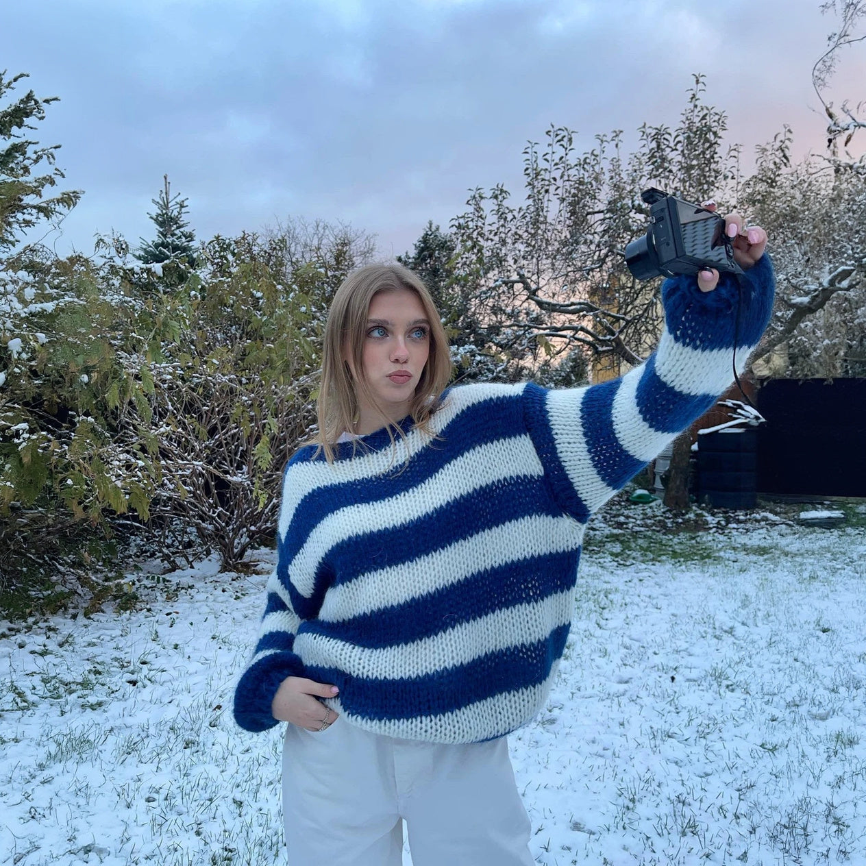 Pull Rayé Oversize Femme - Coupe Ample, Manches Ballon-Marais Paris-Marais Paris