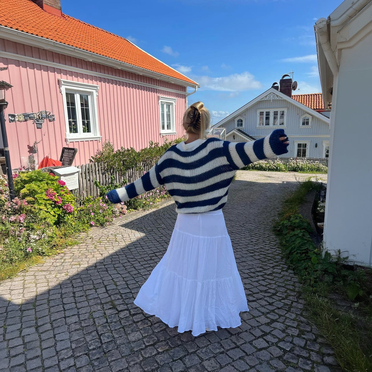 Pull Rayé Oversize Femme - Coupe Ample, Manches Ballon-Marais Paris-Marais Paris