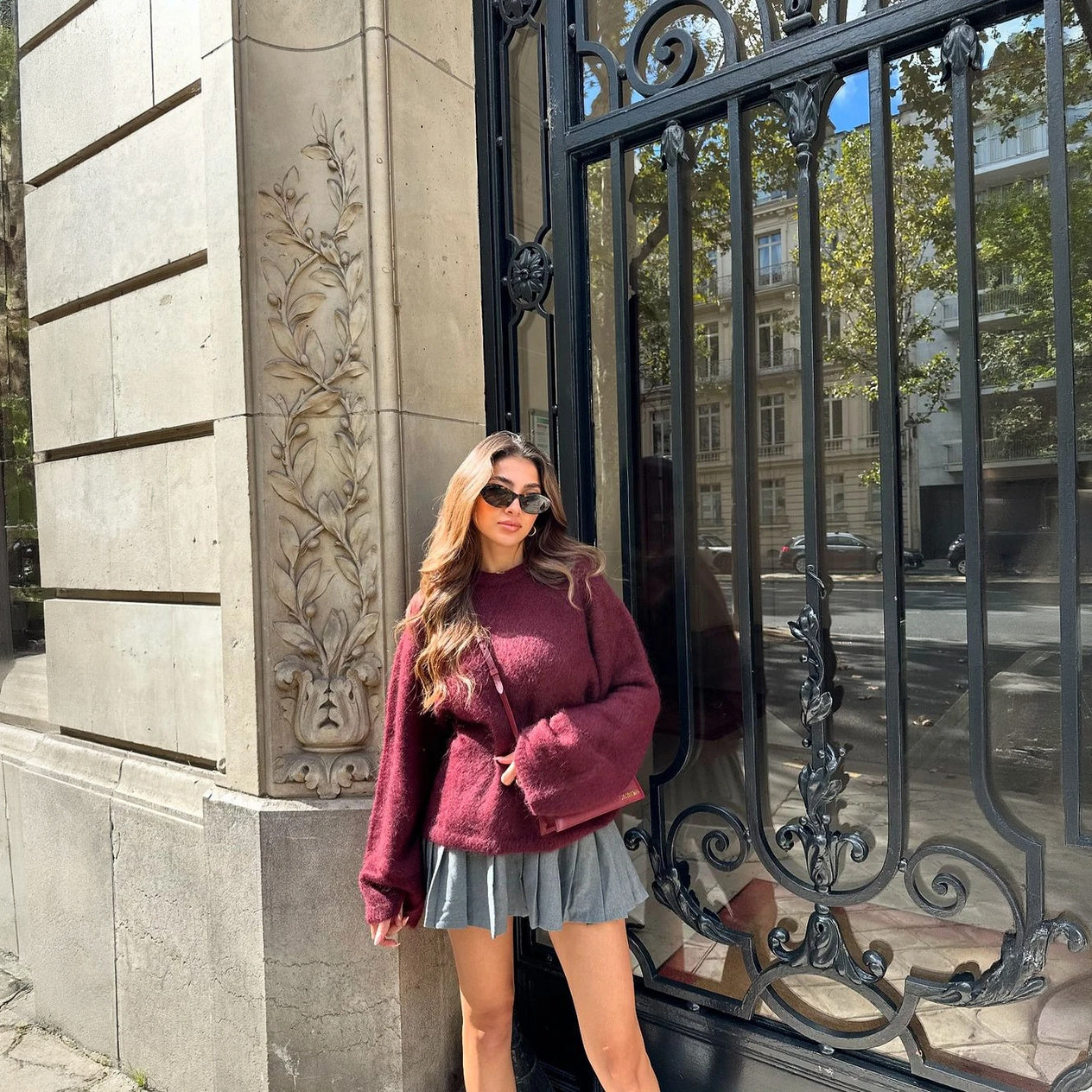 Top à Manches Longues Femme - Coupe Ample, Encolure Ras du Cou-Marais Paris-Marais Paris