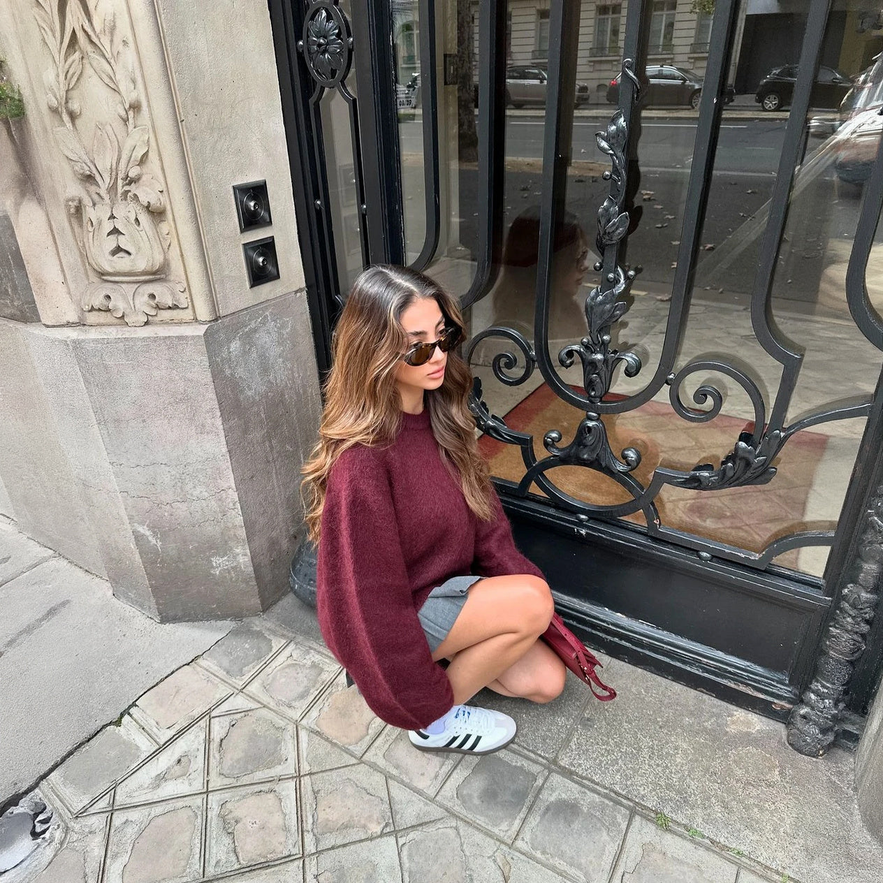 Top à Manches Longues Femme - Coupe Ample, Encolure Ras du Cou-Marais Paris-Marais Paris