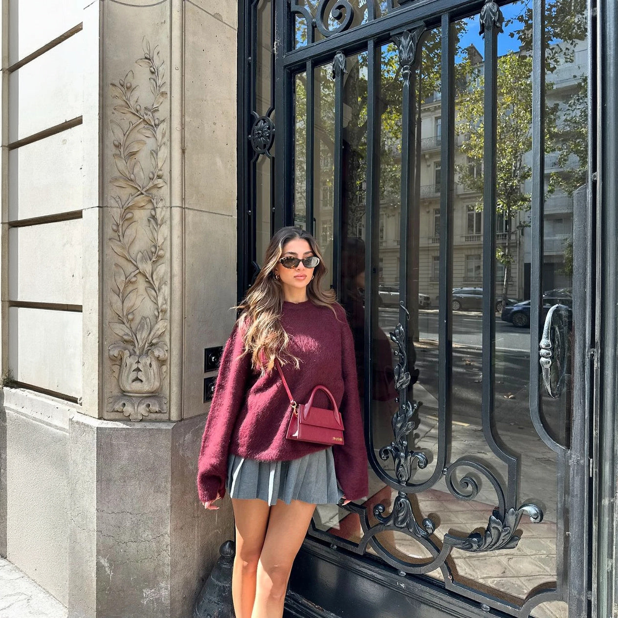 Top à Manches Longues Femme - Coupe Ample, Encolure Ras du Cou-Marais Paris-XS/S-Marais Paris