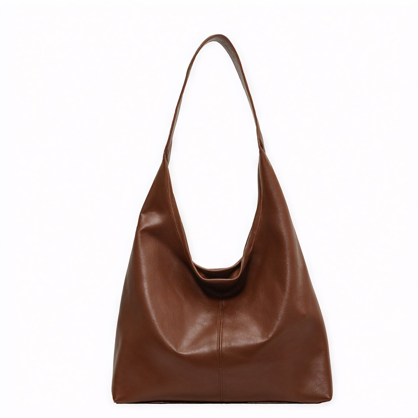 Sac Hobo Femme - Grand, Souple, Design Minimaliste-Tassen-Marais Paris-Brun Foncé-Marais Paris