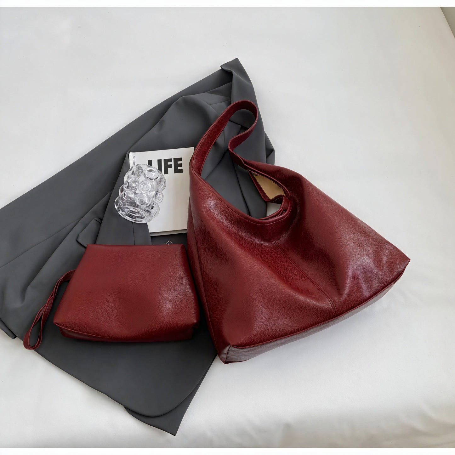 Sac Hobo Femme - Grand, Souple, Design Minimaliste-Tassen-Marais Paris-Marais Paris