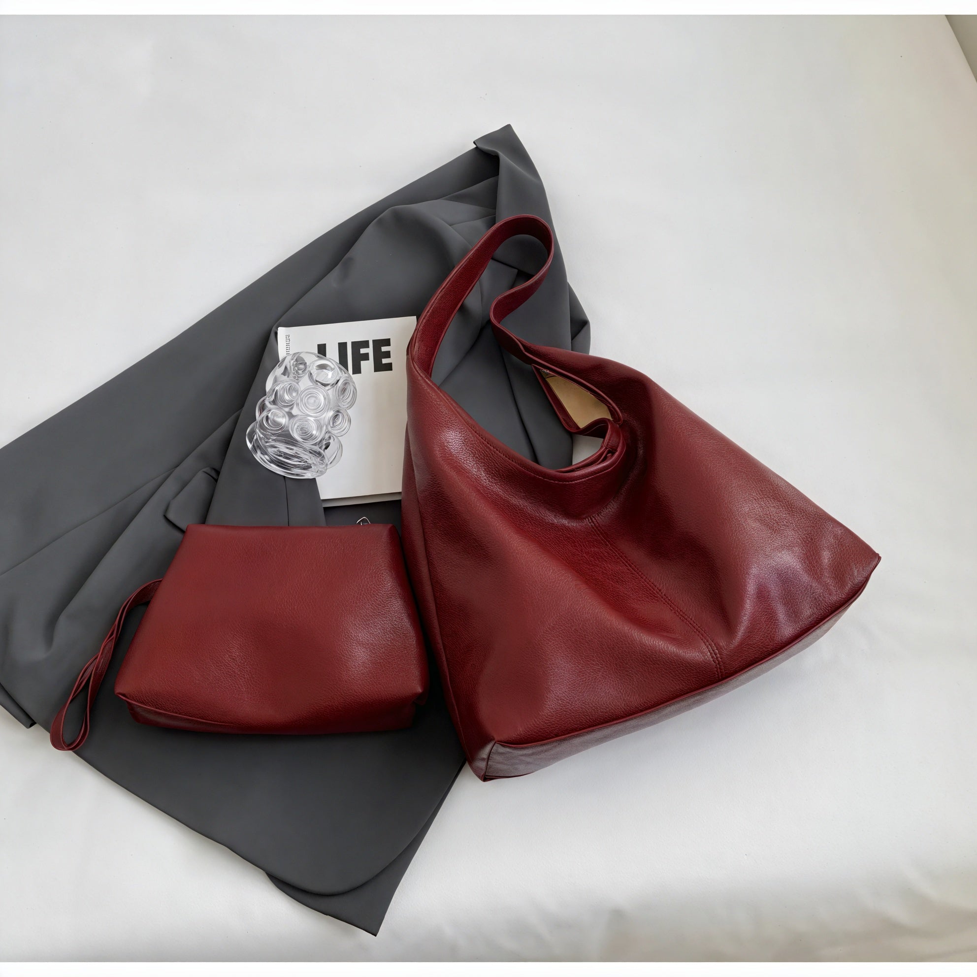 Sac Hobo Femme - Grand, Souple, Design Minimaliste-Tassen-Marais Paris-Marais Paris