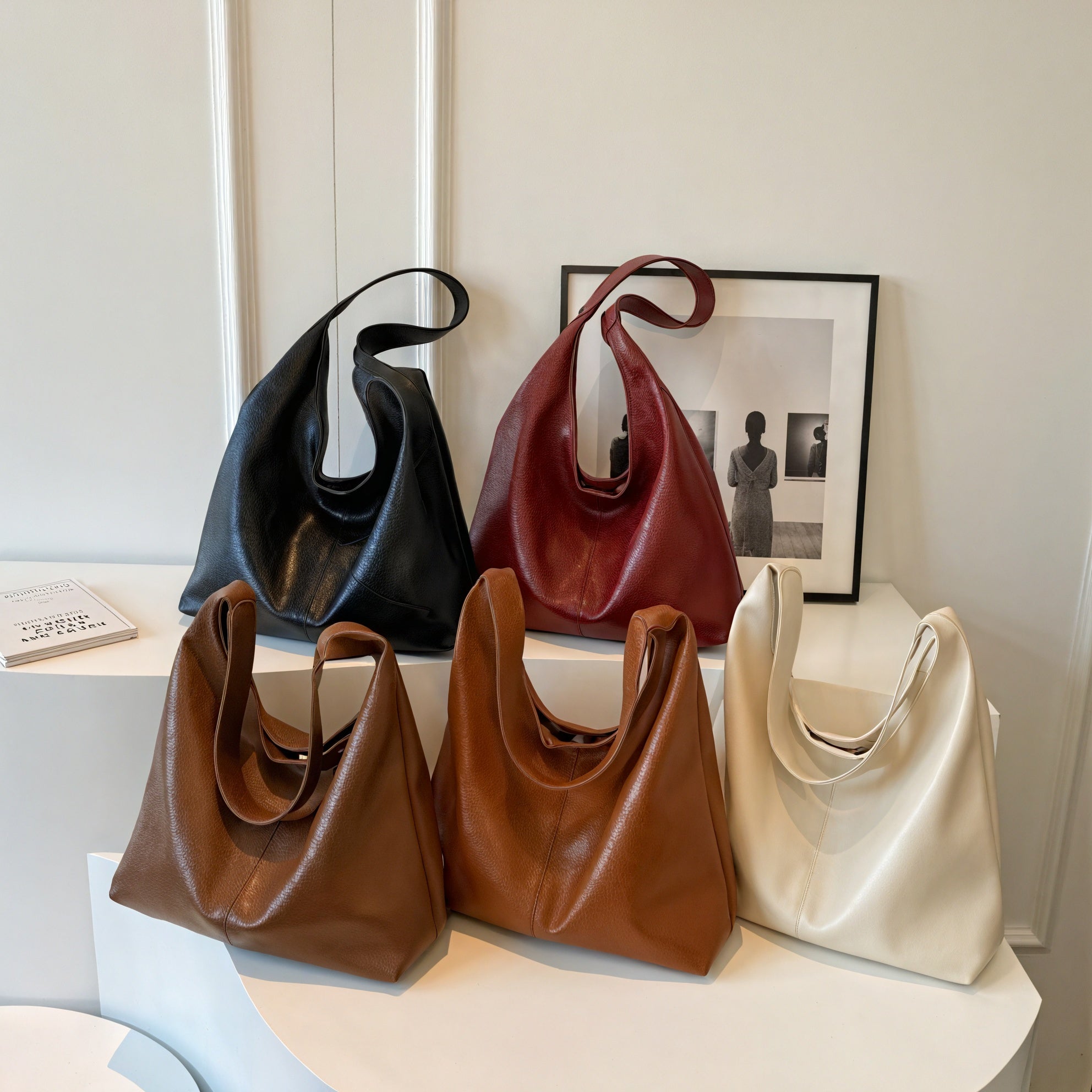 Sac Hobo Femme - Grand, Souple, Design Minimaliste-Tassen-Marais Paris-Marais Paris