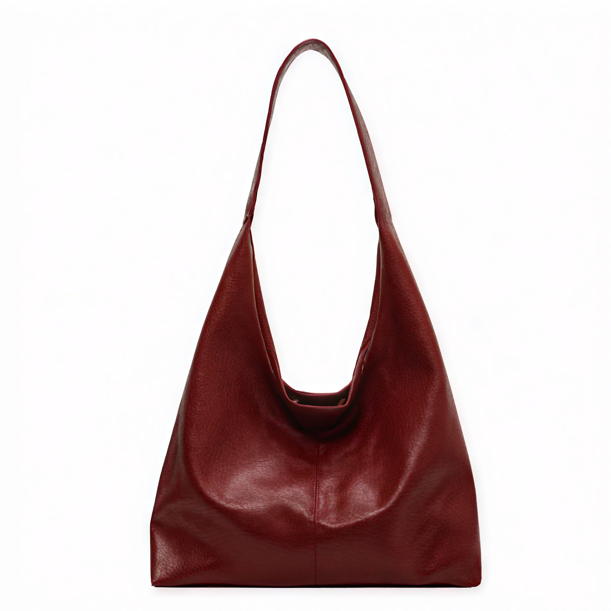 Sac Hobo Femme - Grand, Souple, Design Minimaliste-Tassen-Marais Paris-Rouge-Marais Paris