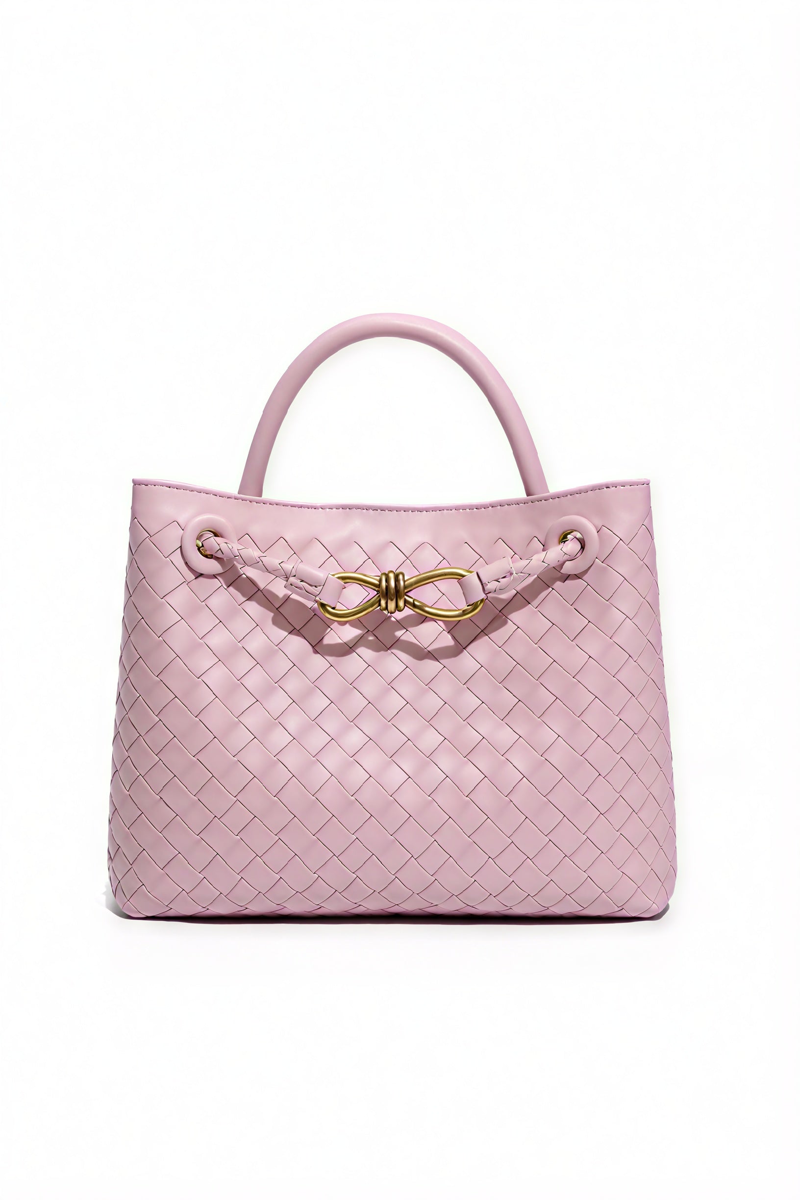 Sac à Main Tissé Femme - Élégant, Structuré, Marais Paris-Bags-Marais Paris-Rose-Marais Paris