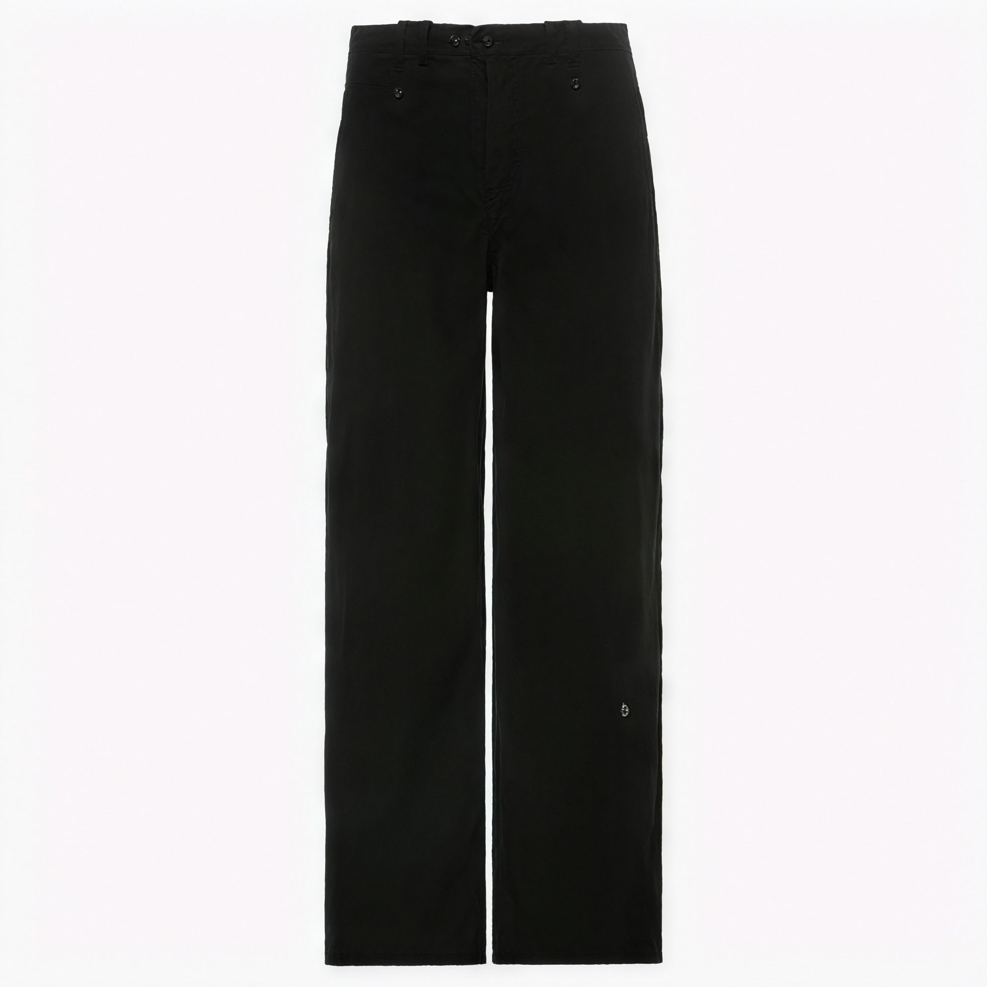 Pantalon Taille Haute Femme - Coupe Droite/Large, Poches Cargo-Pants-Marais Paris-Noir-S-Marais Paris