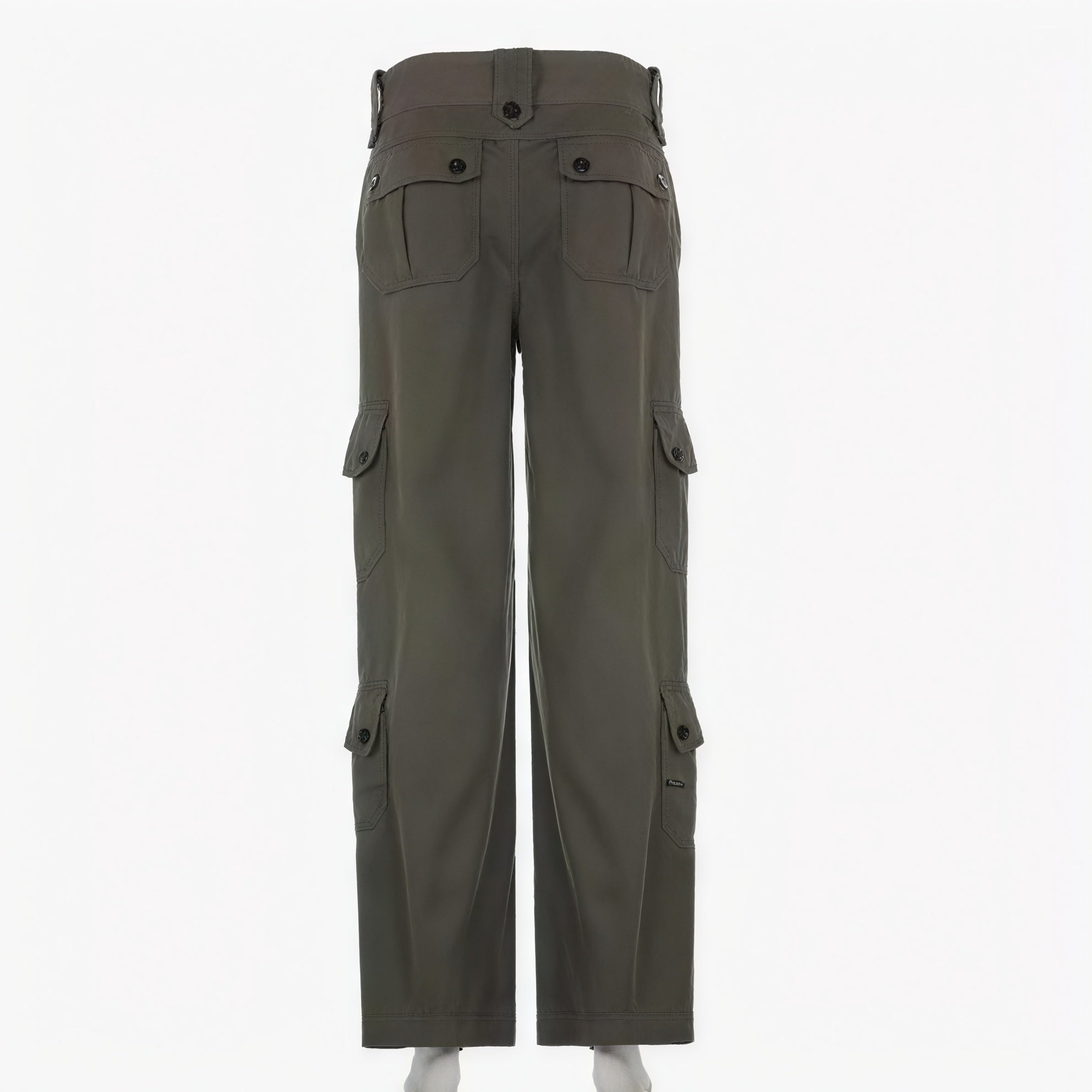 Pantalon Taille Haute Femme - Coupe Droite/Large, Poches Cargo-Pants-Marais Paris-Marais Paris