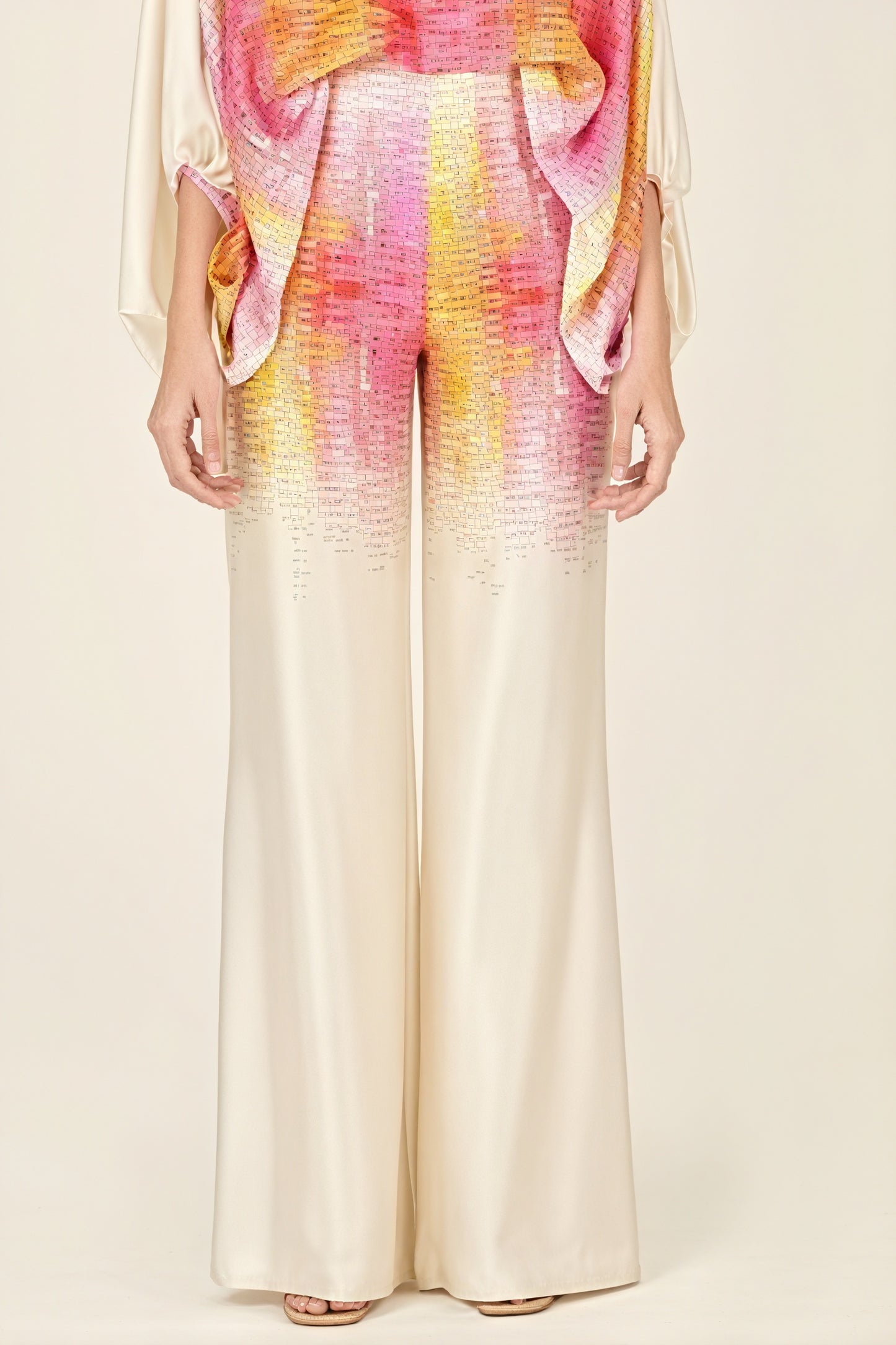 Ensemble Cape et Pantalon Large - Style Moderne, Imprimé Abstrait-Sets-Marais Paris-Marais Paris