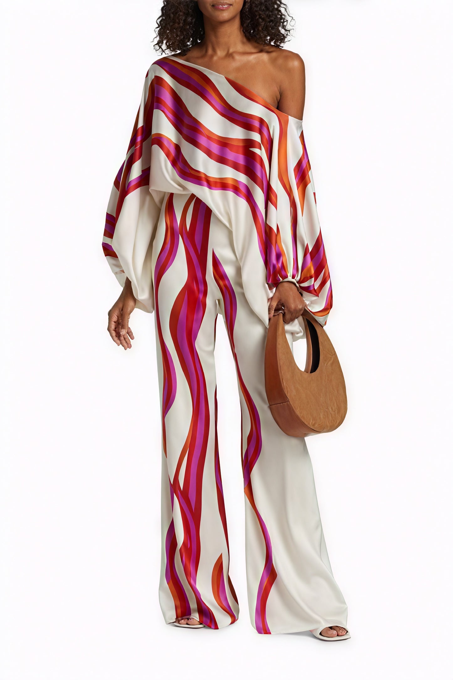 Haut Asymétrique à Rayures Volumineuses - Design Unique-Sets-Marais Paris-Marais Paris