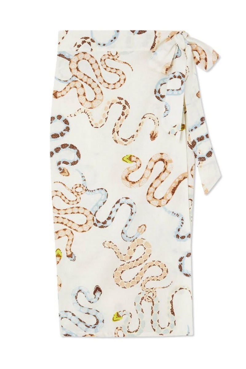 Ensemble Deux Pièces Imprimé Serpent - Haut Manches Longues, Jupe Midi-Sets-Marais Paris-Marais Paris