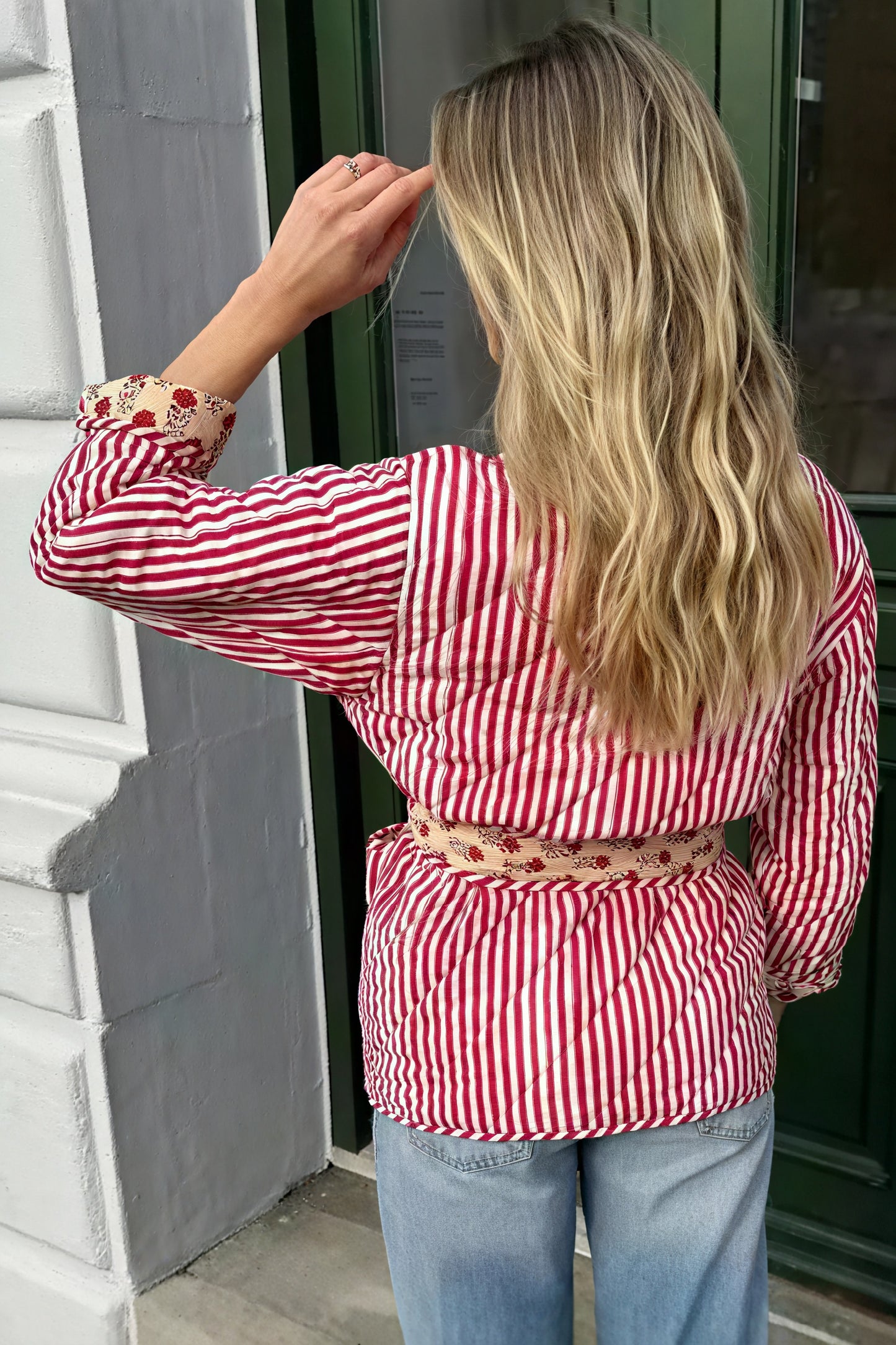 Veste Matelassée Florale Femme - Ceinture à Nouer, Réversible-Jackets-Marais Paris-Marais Paris