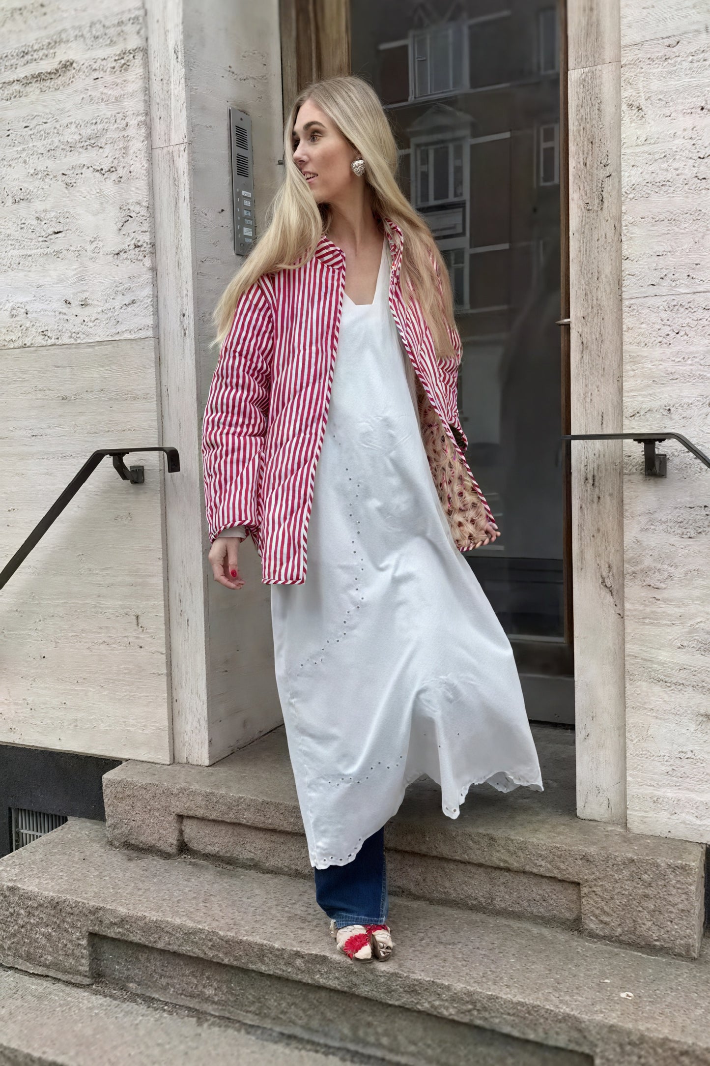 Veste Matelassée Florale Femme - Ceinture à Nouer, Réversible-Jackets-Marais Paris-Marais Paris