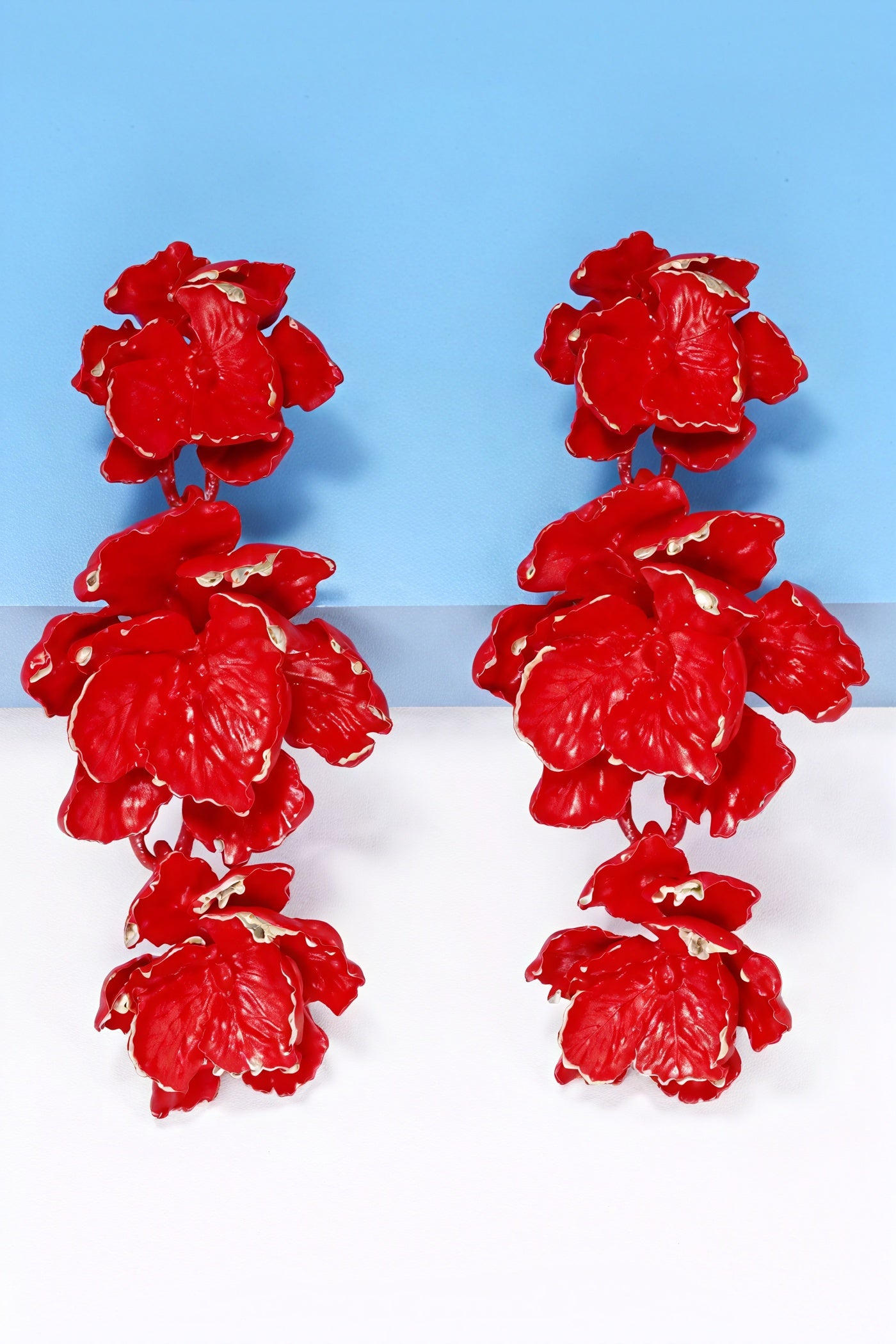 Boucles d'oreilles florales pendantes - Design artistique et élégant-Earrings-Marais Paris-Marais Paris