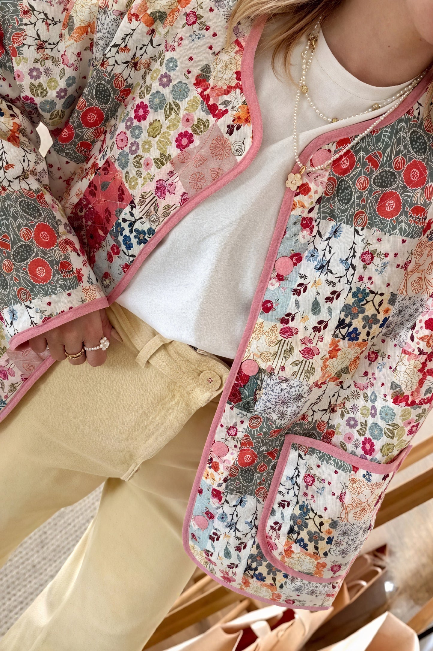 Veste Patchwork Femme - Bohème Chic, Motifs Floraux, Confortable-Sets-Marais Paris-Marais Paris