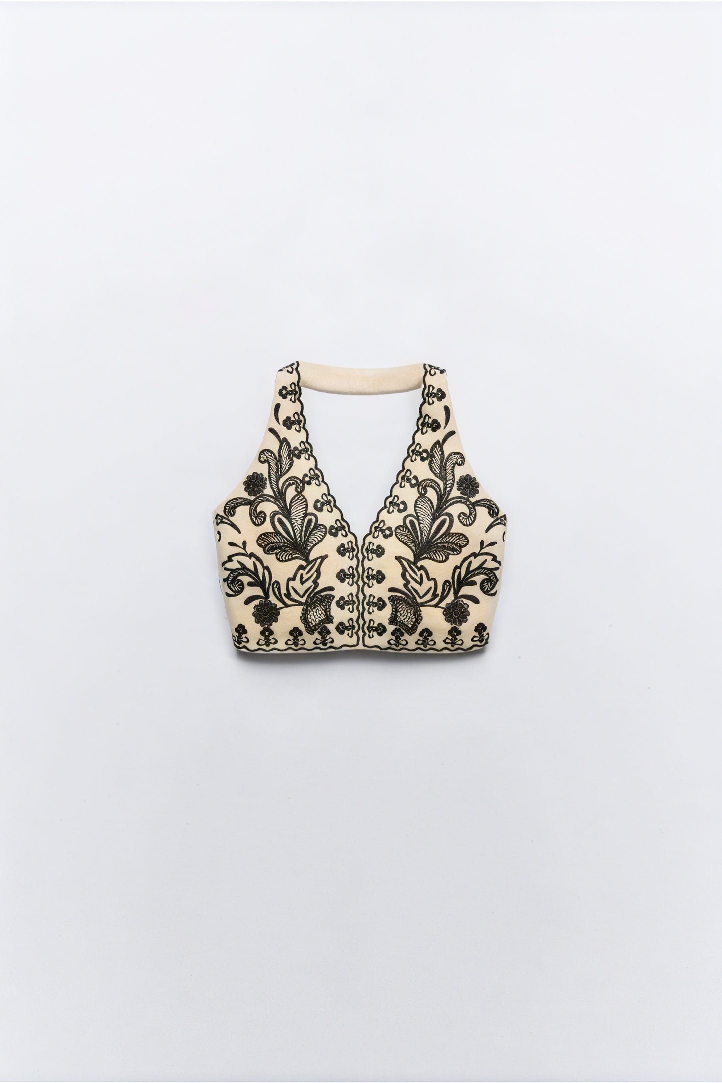 Haut Halter Brodé & Mini Jupe - Ensemble Bohème Chic-Sets-Marais Paris-Marais Paris