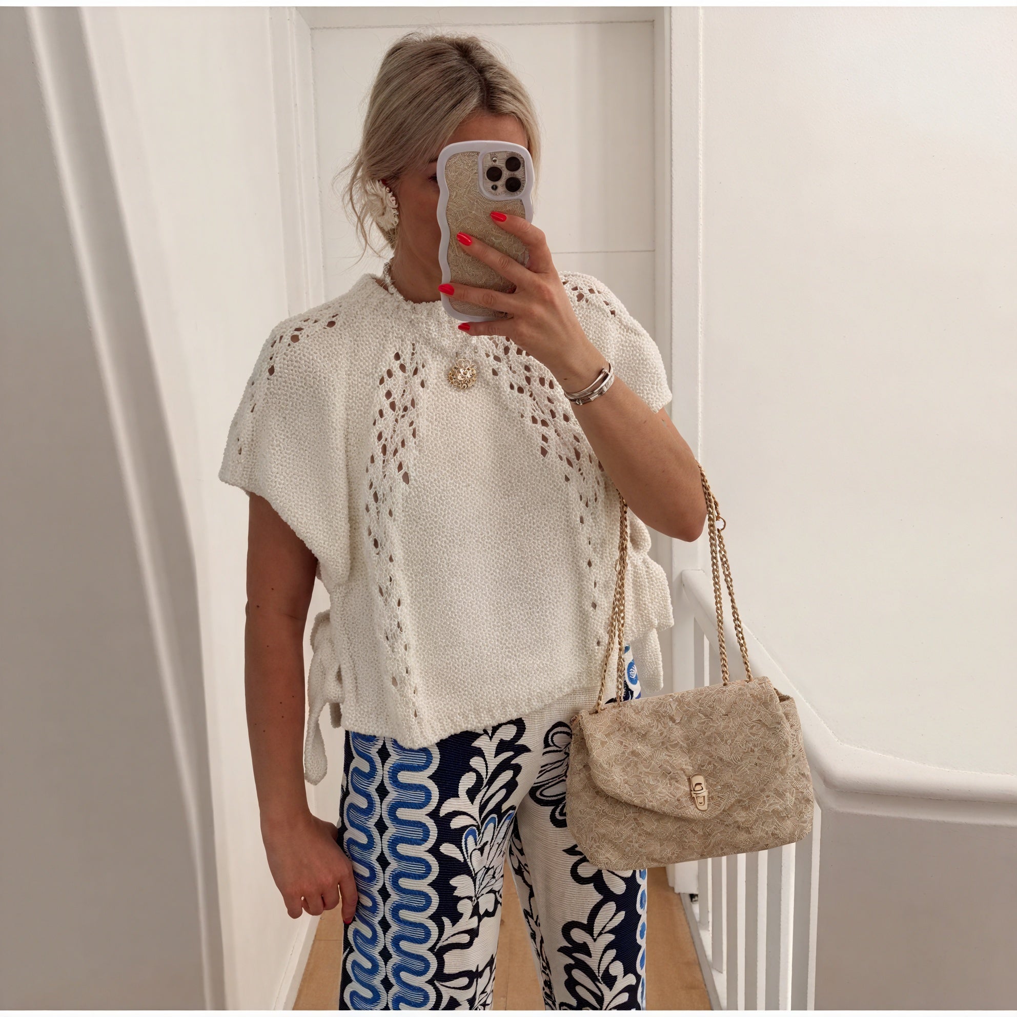 Tricot Ajouré Femme - Manches Courtes, Coupe Décontractée-Shirts & Tops-Marais Paris-Marais Paris