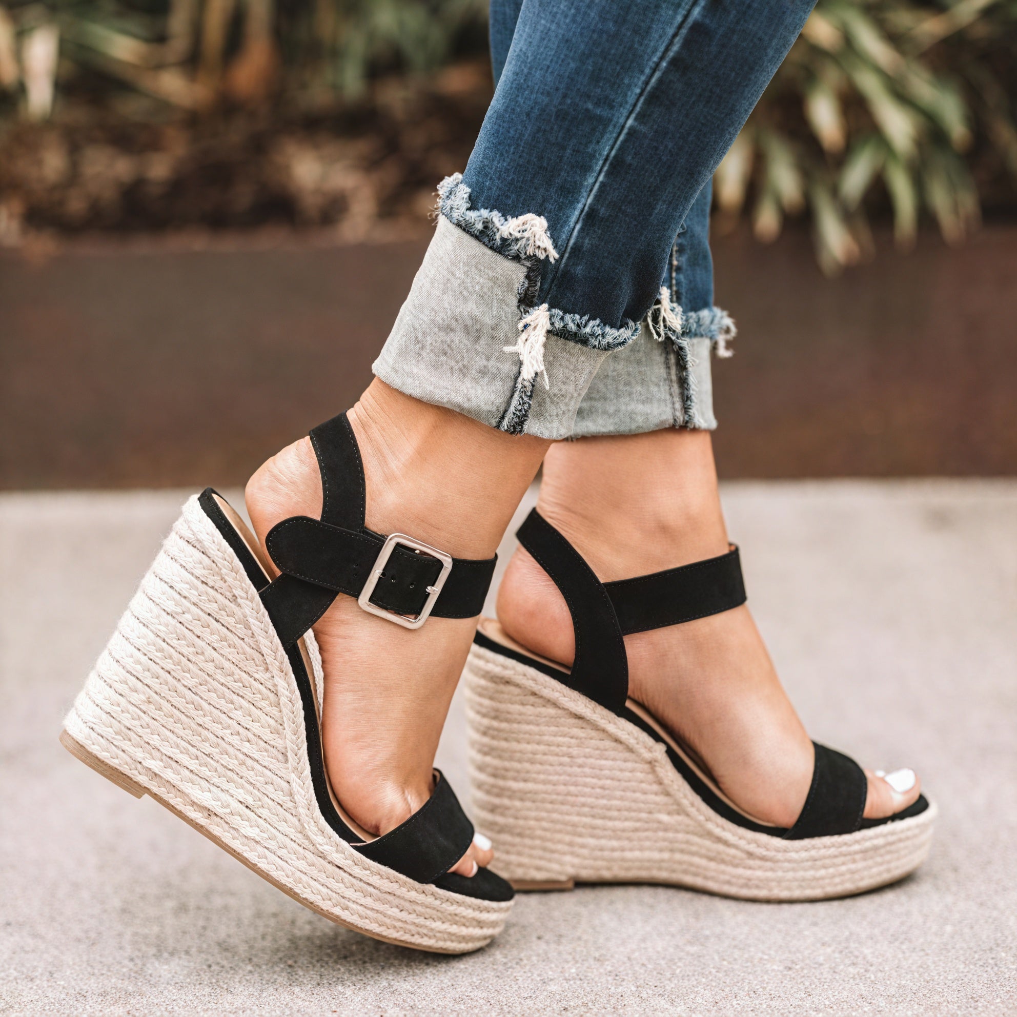 Sandales Compensées Femme – Talon Espadrille, Bride Cheville, Bout Ouvert, Style Élégant-82714-ccec2ecd-9197-4c5b-8473-c60563800eef