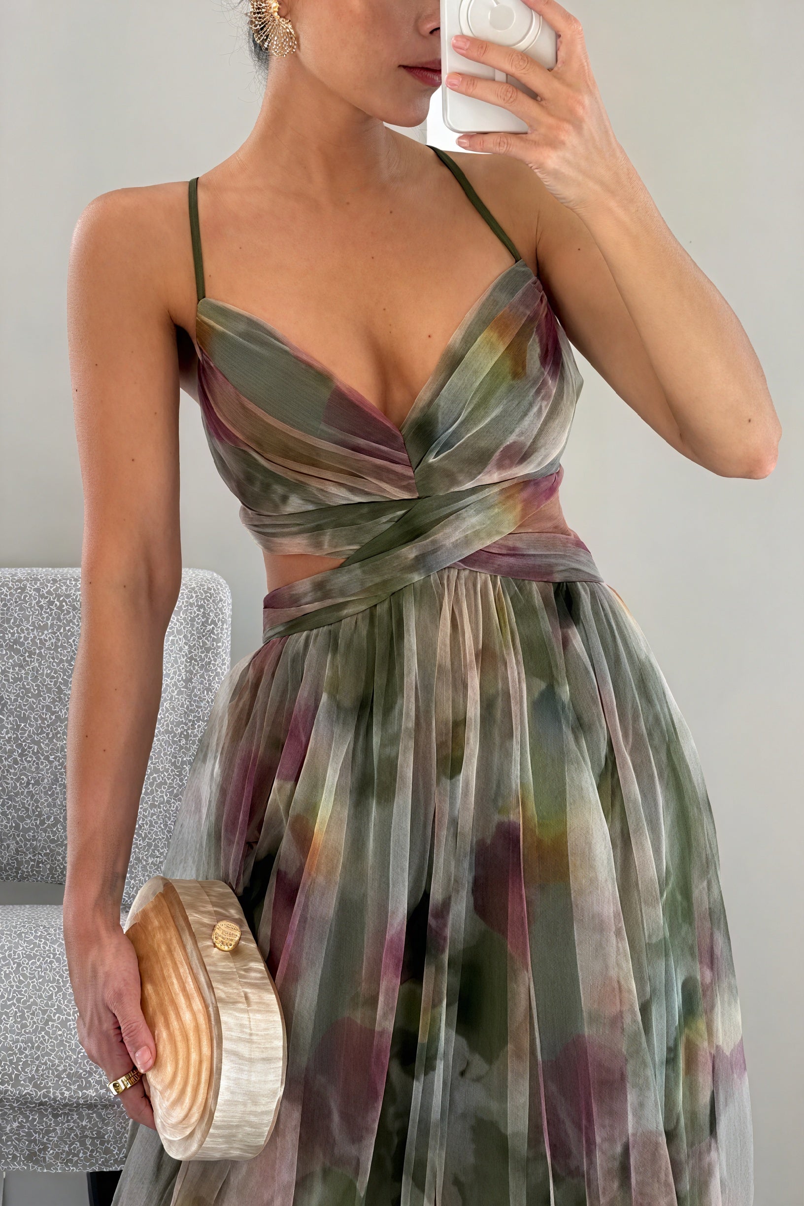 Robe Longue Imprimée Fluide Élégante Soirée Gala-Marais Paris-Marais Paris