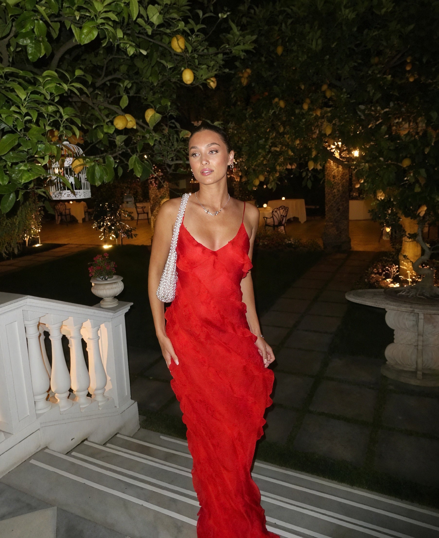 Marais Paris Robe Maxi Femme – Fluide, Bretelles Fines, Détails Volants-83279-1f4063da-eb6d-4d15-a31a-bda7d290b087