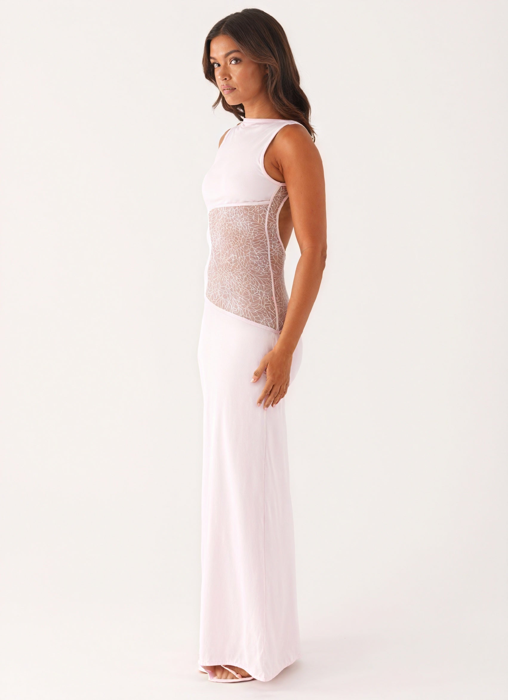 Robe Longue Femme – Sans Manches, Panneau Dentelle Exquis, Élégance Formelle-83478-dbceb145-1e9d-459c-aa13-d63770daa9a4